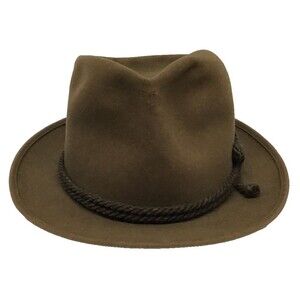 Royal Stetson Vintage Espresso Brown Felt Flannel Banded Fedora Hat